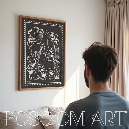 干支 馬 ポスター｜GOOD LUCK, HORSE｜モダンアート ポスター レオ