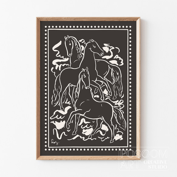 干支 馬 ポスター｜GOOD LUCK, HORSE｜モダンアート ポスター レオ