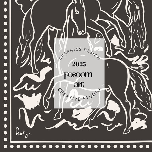 干支 馬 ポスター｜GOOD LUCK, HORSE｜モダンアート ポスター レオ