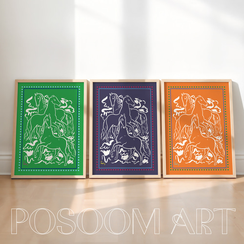 干支 馬 ポスター｜GOOD LUCK, HORSE｜モダンアート ポスター レオ