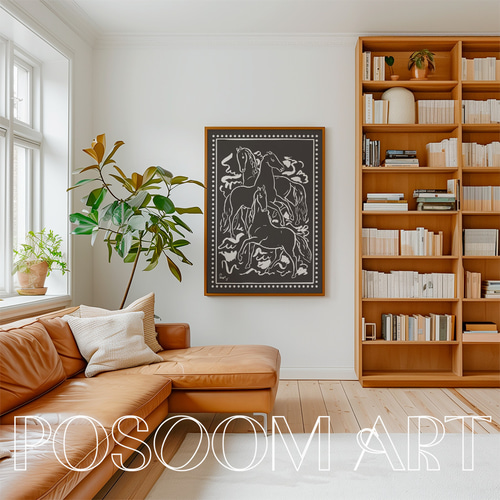 干支 馬 ポスター｜GOOD LUCK, HORSE｜モダンアート ポスター レオ