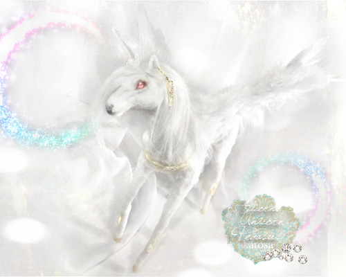 アリコーン ペガサス ユニコーン 馬 白馬 干支 午年 全身可動 羊毛