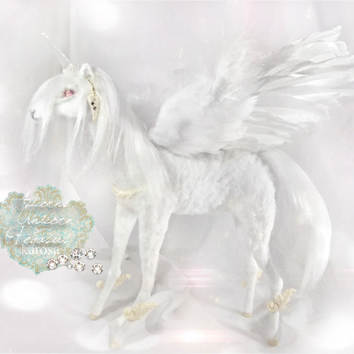 アリコーン ペガサス ユニコーン 馬 白馬 干支 午年 全身可動 羊毛