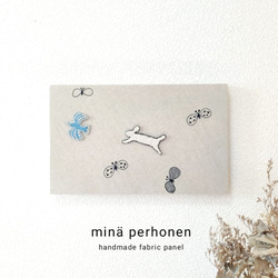 ファブリックパネル ミナペルホネン タンバリン ベージュ チョウチョ