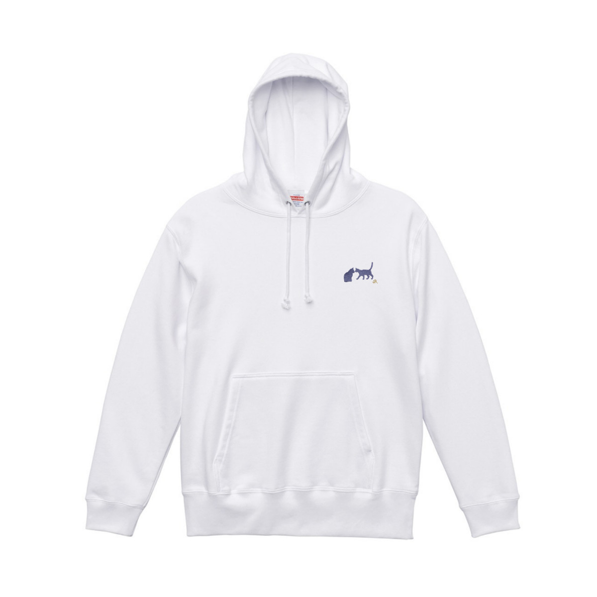 猫の鼻ちょん刺繍入りオリジナルパーカー