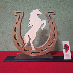 令和8年干支「午」 親子馬【木工アート】 その他置物 makochin 通販