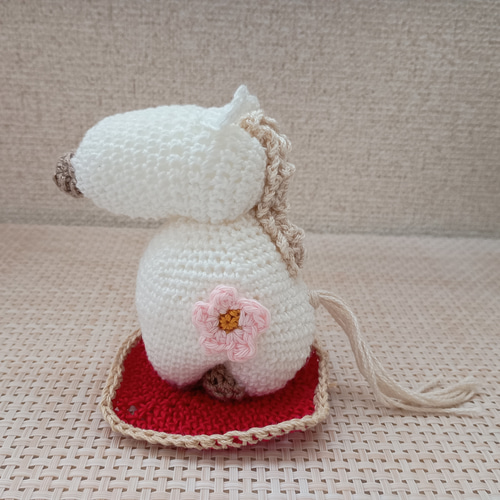 送料無料】干支 午の編みぐるみ(赤敷物) あみぐるみ きままの 通販