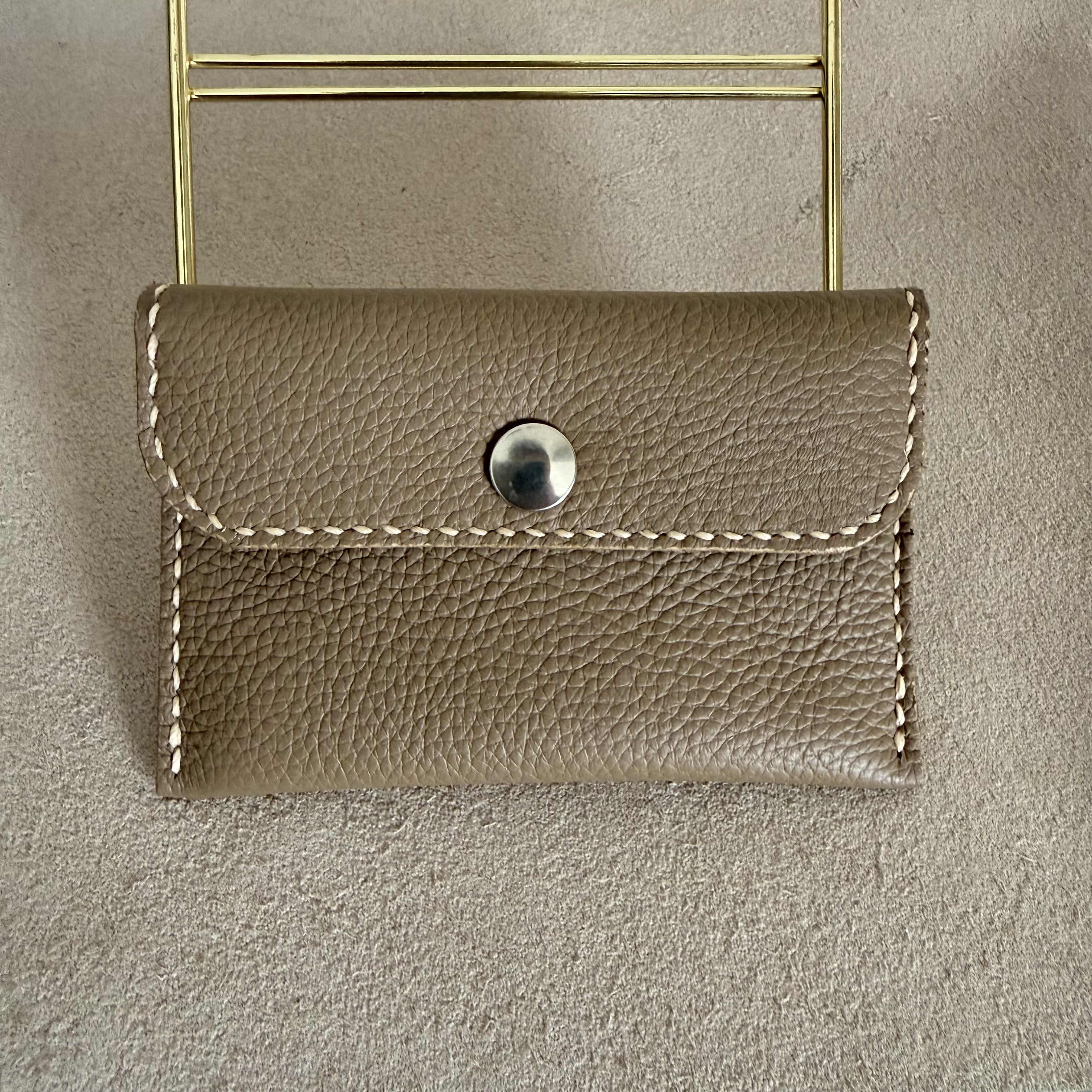 本革レザーポーチ 牛革【手縫い・ハンドメイド品】MP27