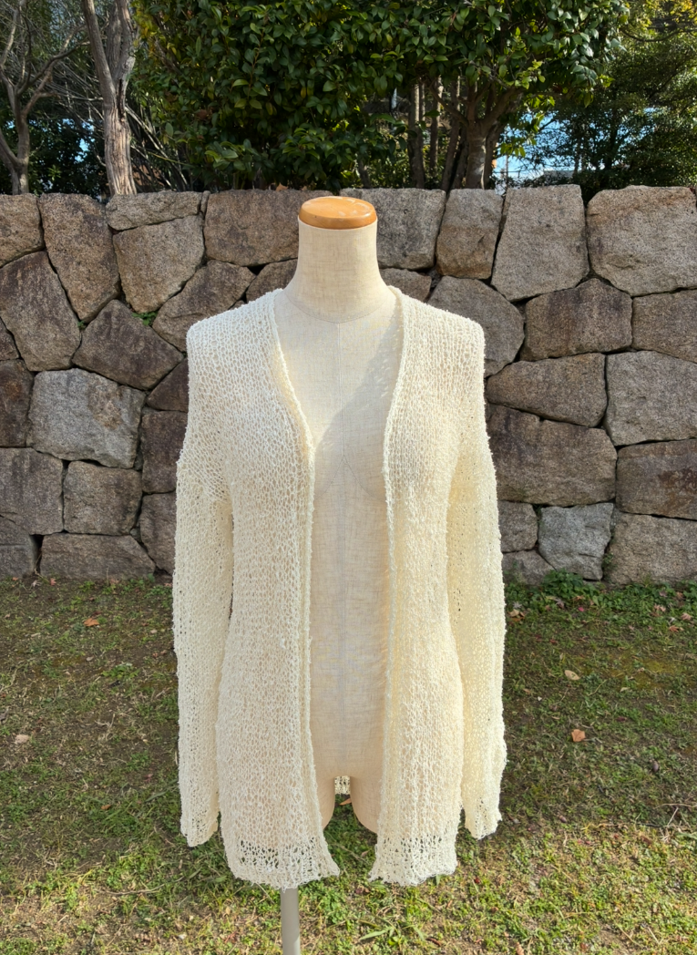 シルクのシアーカーディガン