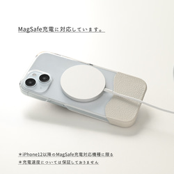 多機種対応 MagSafe対応 スマホケース 【 ちょい革 シュリンクレザー 】 クリア スマホショルダー BS50K 17枚目の画像