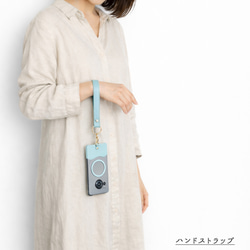 多機種対応 MagSafe対応 スマホケース 【 ちょい革 シュリンクレザー 】 クリア スマホショルダー BS50K 10枚目の画像