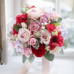 ナチュラルステムのミニブーケ＆ブートニアセット （アンティーク