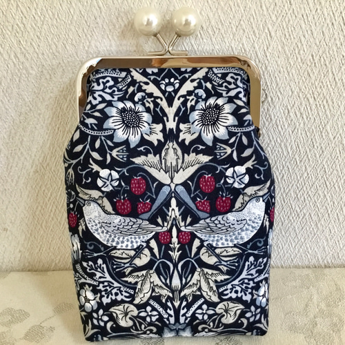 大人のための上品がま口ポーチ」 ウィリアムモリス × パール口金