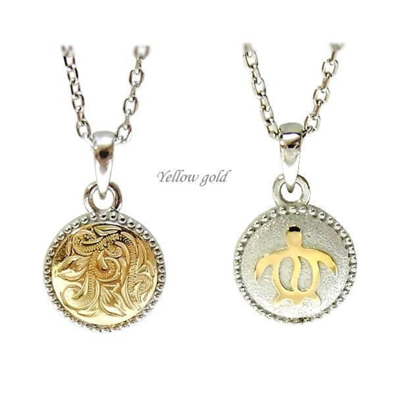 2way リバーシブル　ハワイアンジュエリー ネックレス ホヌ プルメリア　アクセサリーBOX 付き