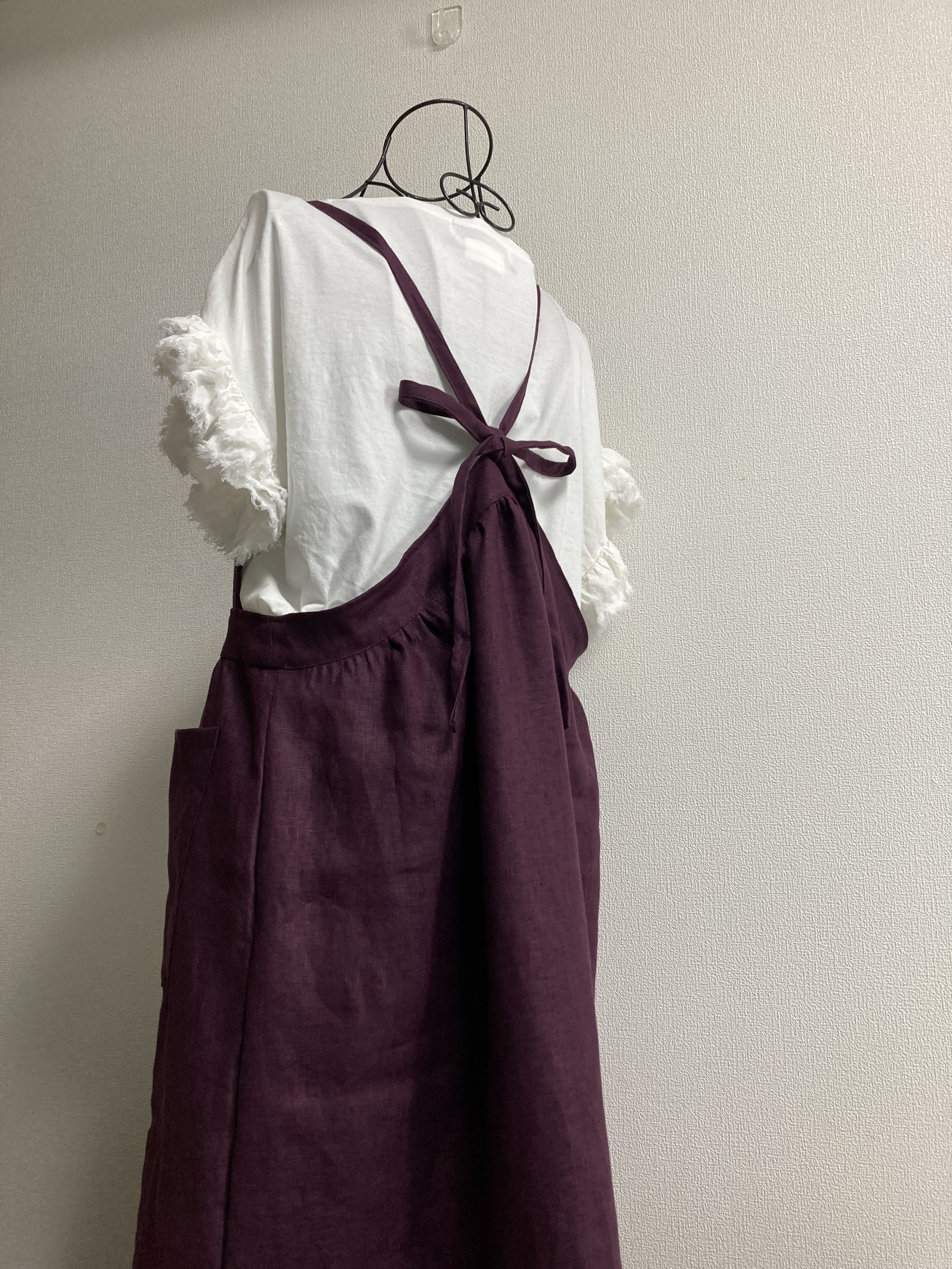 バックリボンが可愛い⭐︎エプロンワンピース