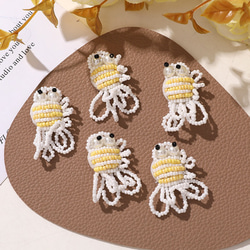 7423」虹色 フラワー ニコちゃん 3種類✳︎6個セット ビーズ