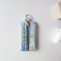 ☆受注制作☆仕切り付きA4 L字ファスナーポーチ リバティ ラミネート