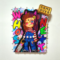 F0号/現代アート】Please don't CRY【絵画,イラスト.コンテンポラリー