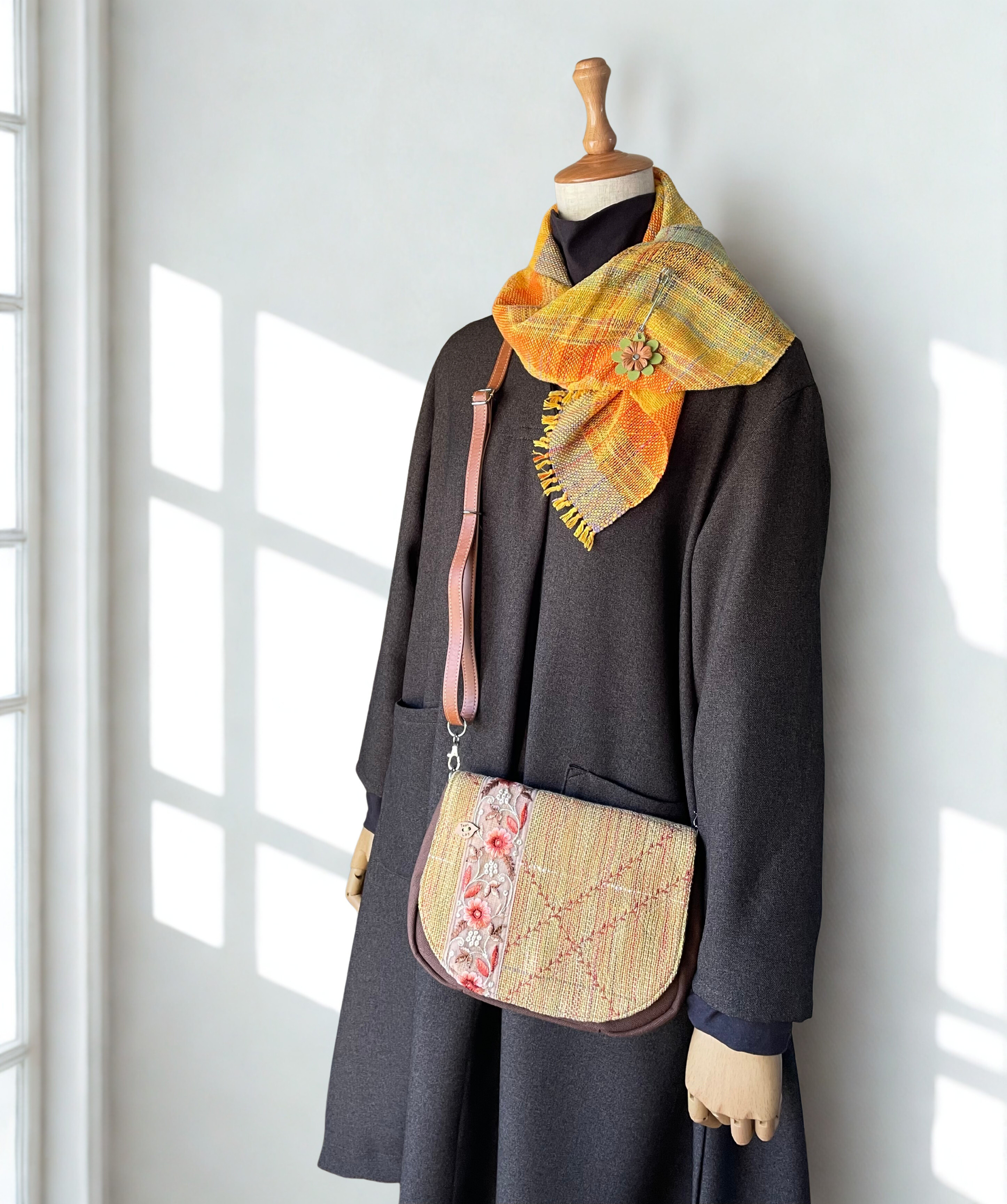 creema限定　Comboポシェットフラップ（蓋）とマフラー