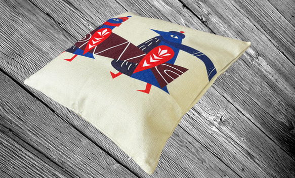 森林靠墊，北歐企鵝圖案 - 檜木香味 第10張的照片