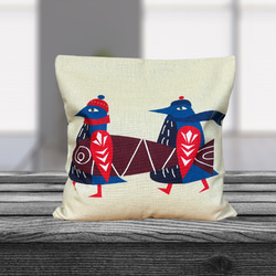 森林靠墊，北歐企鵝圖案 - 檜木香味 第9張的照片