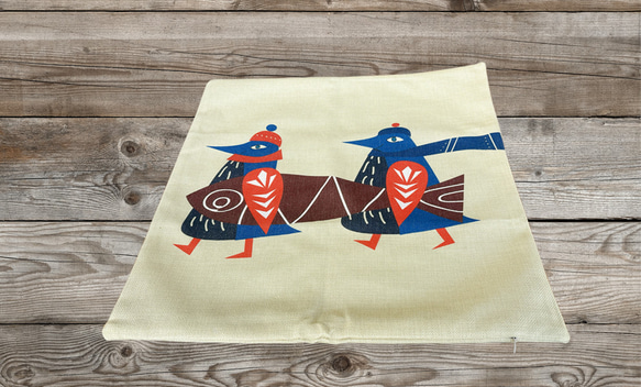 森林靠墊，北歐企鵝圖案 - 檜木香味 第7張的照片