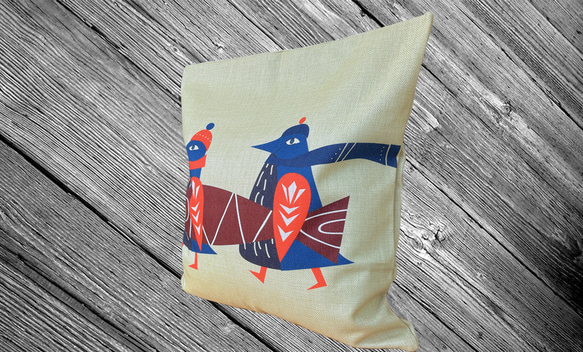 森林靠墊，北歐企鵝圖案 - 檜木香味 第4張的照片