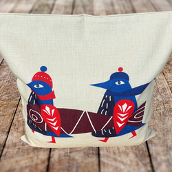 森林靠墊，北歐企鵝圖案 - 檜木香味 第11張的照片