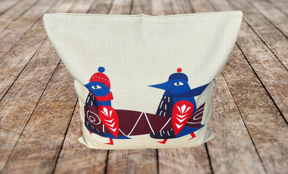 森林靠墊，北歐企鵝圖案 - 檜木香味 第11張的照片