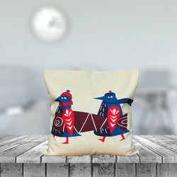 森林靠墊，北歐企鵝圖案 - 檜木香味 第6張的照片