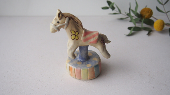 2026年 干支 午 馬 オブジェ メリーゴーランド B その他置物 studio