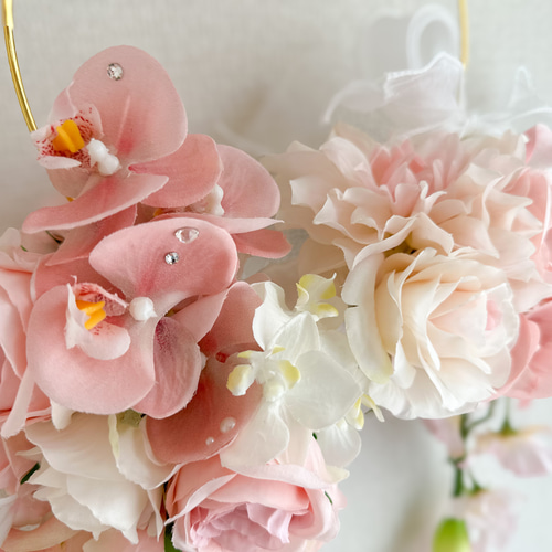 オープニングキャンペーン価格あり 】フープブーケ、ピンクブーケ