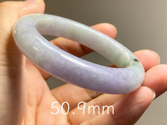 BG9-47 訳あり処分品 ラベンダー 春彩 50.9mm 糯氷種 ミャンマー産 A貨