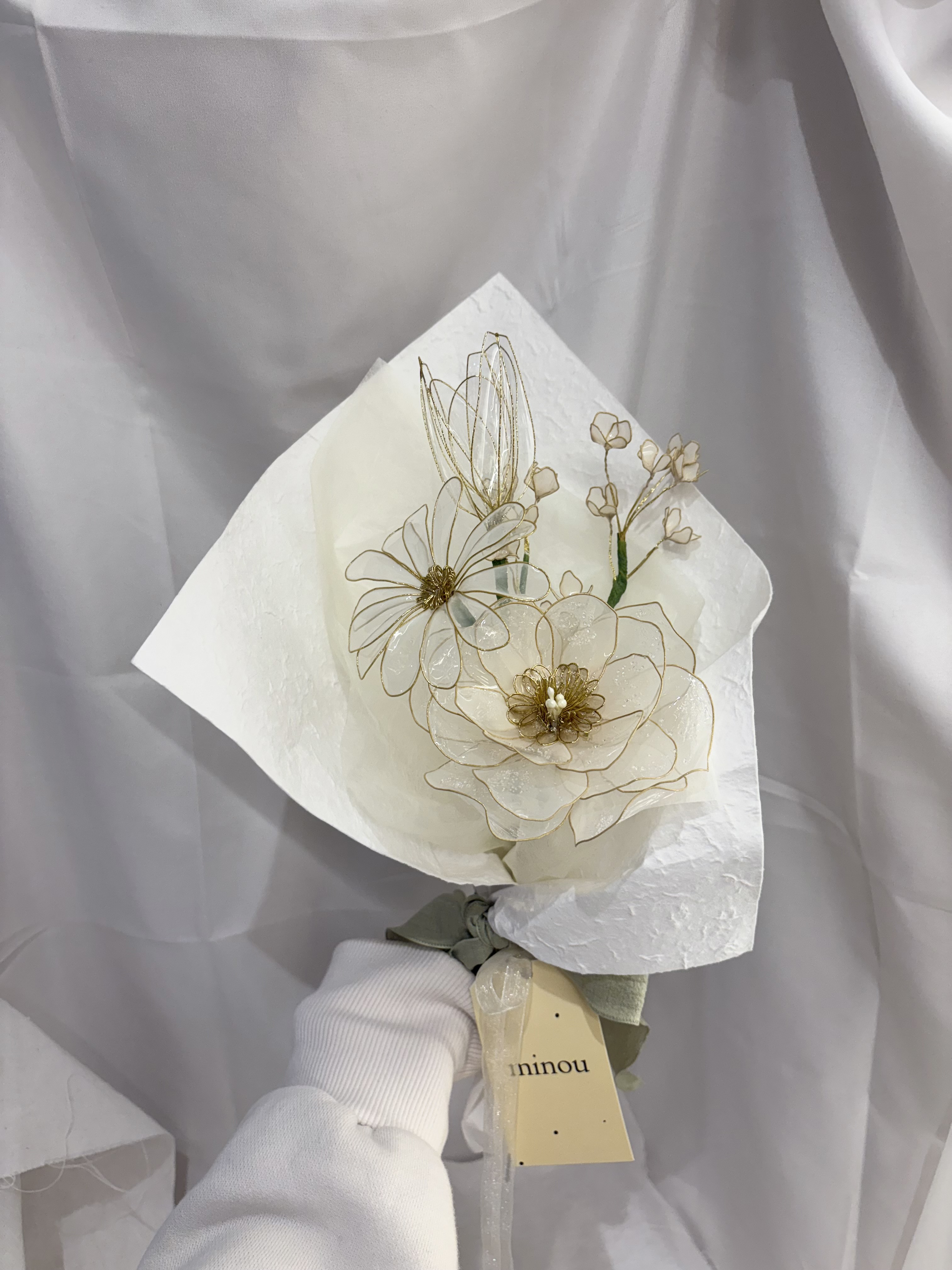 シアーホワイト｜ディップフラワー 枯れない花 ギフト