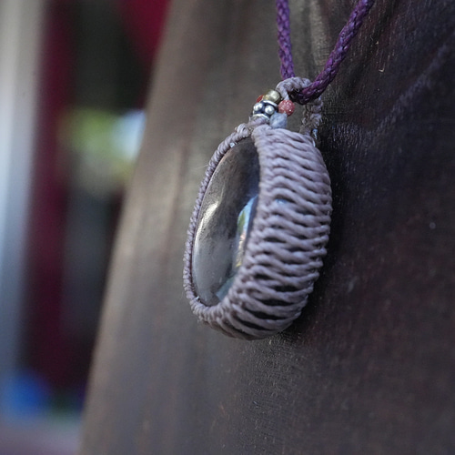 65ct鮮やかに輝くゴールド☆ブラックサファイア マクラメネックレス