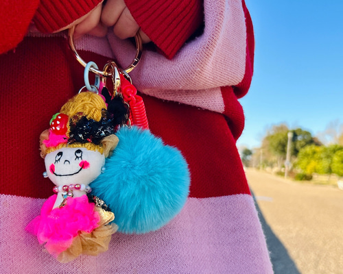 new ♡CHIFFOMI ♡女の子チャーム ♡キーホルダー ♡ドールチャーム