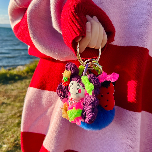 new ♡CHIFFOMI ♡女の子チャーム ♡キーホルダー ♡ドールチャーム