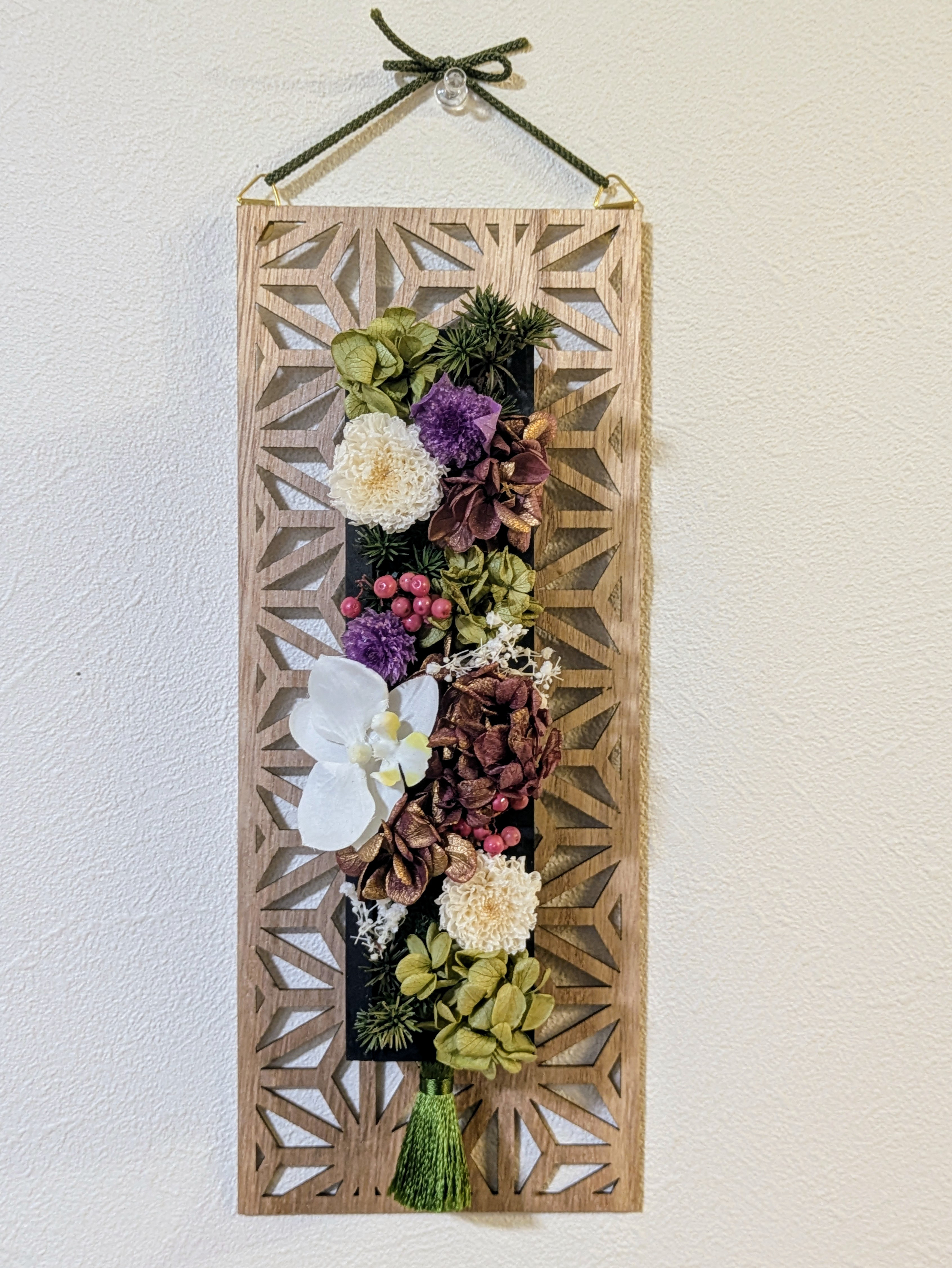 麻の葉プレートの和飾り