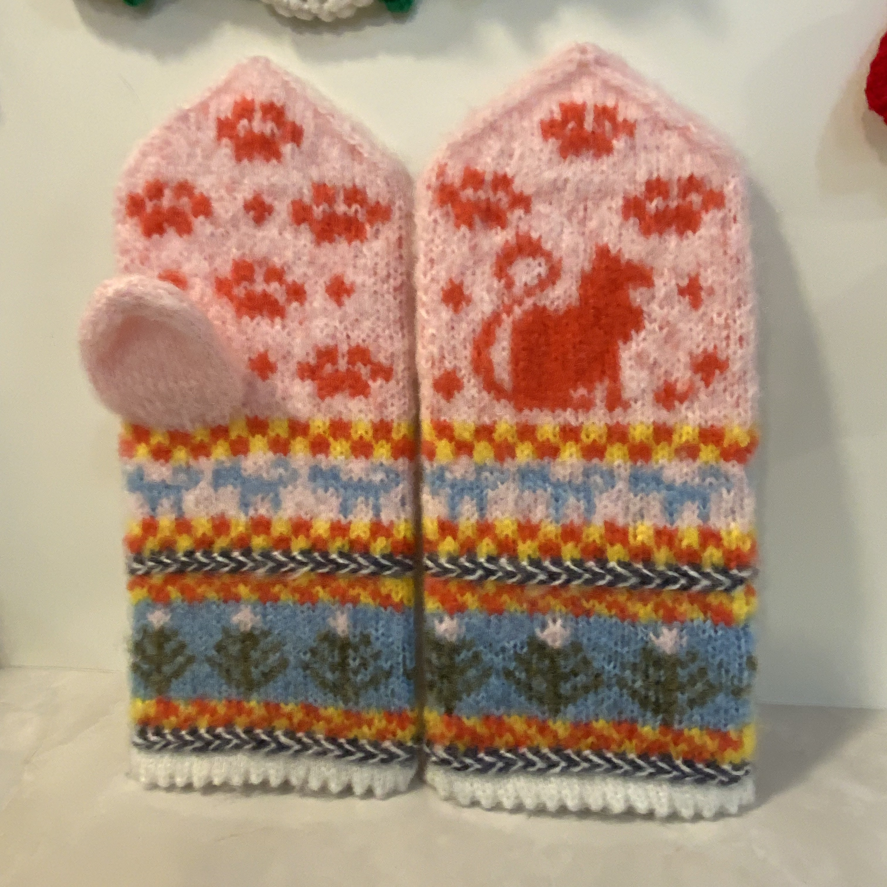 モヘア100％ミトン