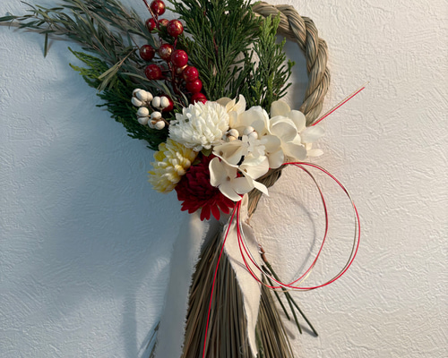 即日発送】 お正月ハンドメイド2026 フレッシュなヒバとマムのお正月