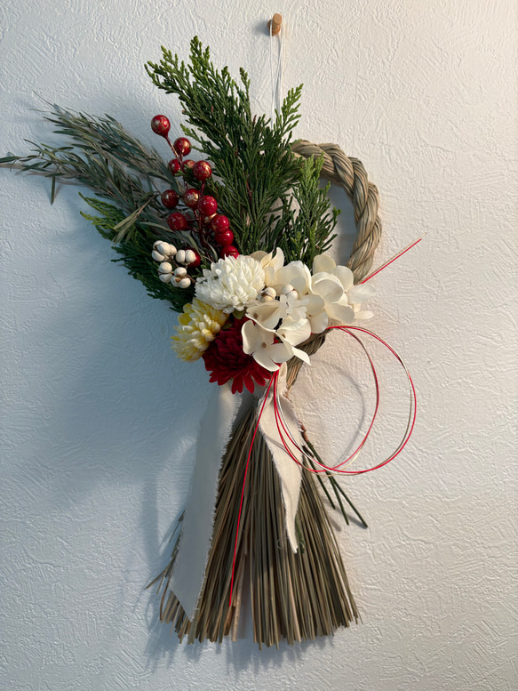 即日発送】 お正月ハンドメイド2026 フレッシュなヒバとマムのお正月