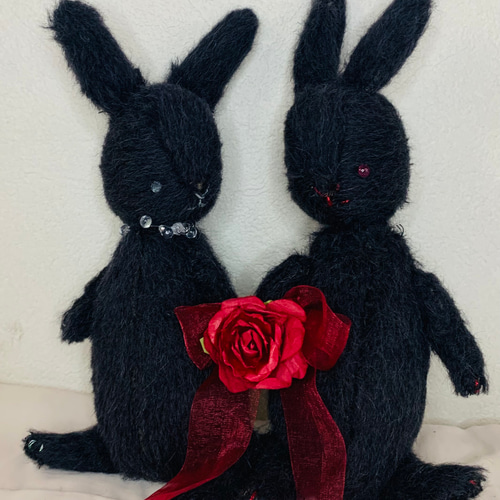 ハンドメイド スウィートテディラビット 黒ウサギ ぬいぐるみ viola