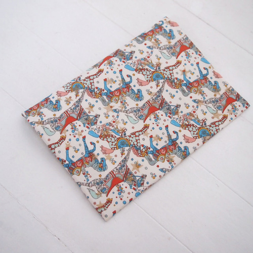 リバティ 母子手帳ケース セレスティアル・ペース/ブルー＆オレンジ B6