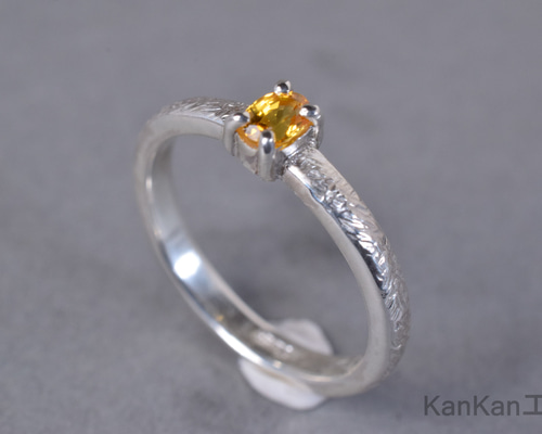 【STEPHEN DWECK】イエローサファイア シルバーリング イエローサファイアリングk18 指輪・リング パール大好き(購入前に