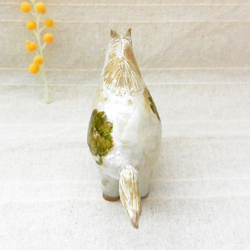 馬の置物（クローバーC) 干支・午年 ウマ・うま 手作り陶器・陶芸 植物