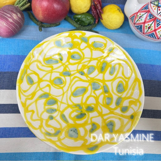 ハネン　カラフル陶器　太陽の隙間に青空　プレート　ソンチャSonTra　SoCWS