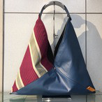 革/着物 あずま袋バッグ 大　矢鱈縞