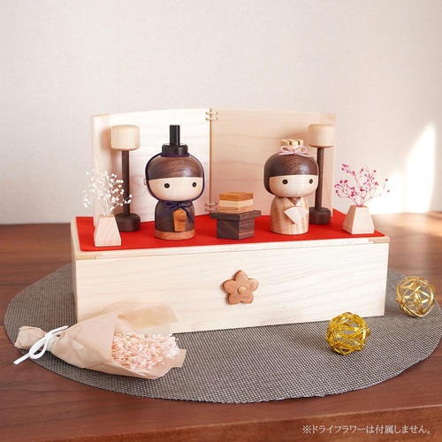 新作】まんまる雛 親王 木箱飾り ＊ひな祭り 雛人形＊ ひな人形・雛
