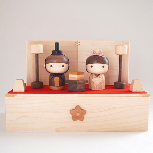 新作】まんまる雛 親王 木箱飾り ＊ひな祭り 雛人形＊ ひな人形・雛