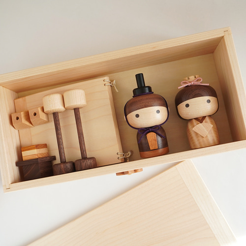 新作】まんまる雛 親王 木箱飾り ＊ひな祭り 雛人形＊ ひな人形・雛